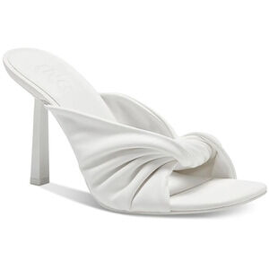 INC International Concepts Women White Birana Twisted Slide Sandals Size 8.5M